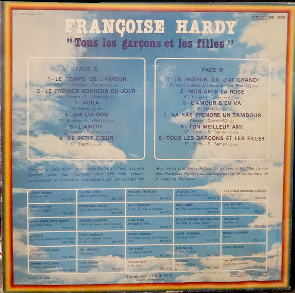 Hardy, Francoise - Tous Les Garcons Et Les Filles [Vinyl] [Second Hand]