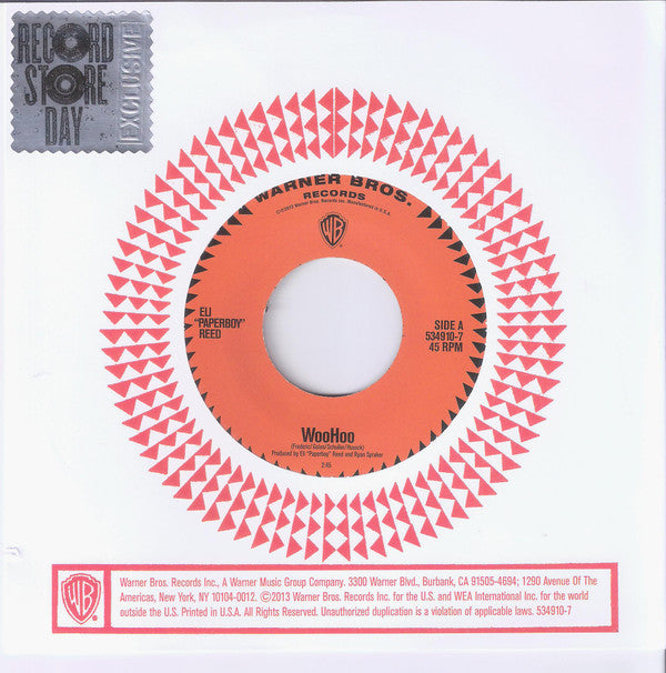 Reed, Eli &quot;paperboy&quot; - Woohoo / Call Your Girlfriend [7 Inch Single]