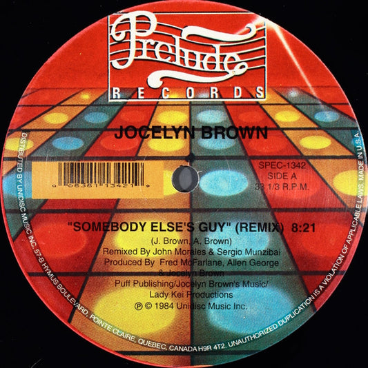 Brown, Jocelyn - Somebody Else's Guy: Remix / Dub Mix / [12 Inch Single] [Second Hand]