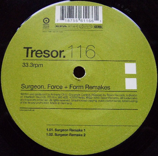 Surgeon - Force + Form Remakes: Surgeon Remake 1 / [12 Inch Single] [Second Hand]