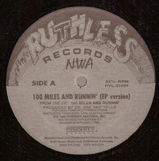 N.W.A. - 100 Miles And Runnin' ( Ep Version) [12 Inch Single] [Second Hand]