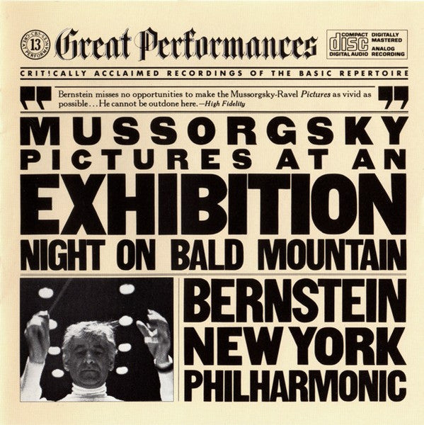 Mussorgsky / Bernstein / New York Phil - Pictures At An Ehibition / Night On Bald [CD] [Second Hand]