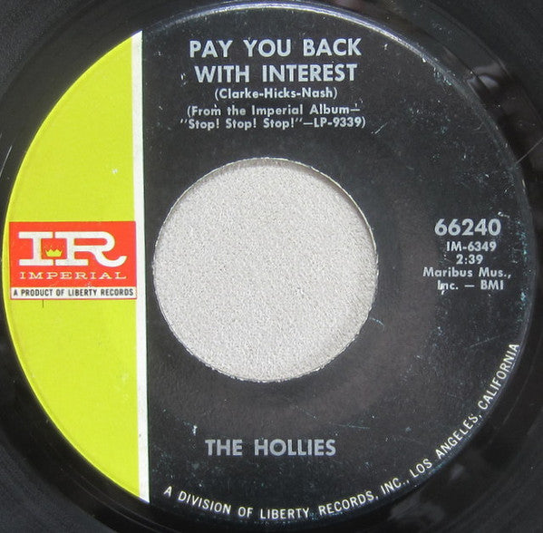 Hollies - Pay You Back With Interest [Vinyl]