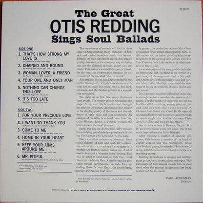 Redding, Otis - Sings Soul Ballads [Vinyl] [Second Hand]