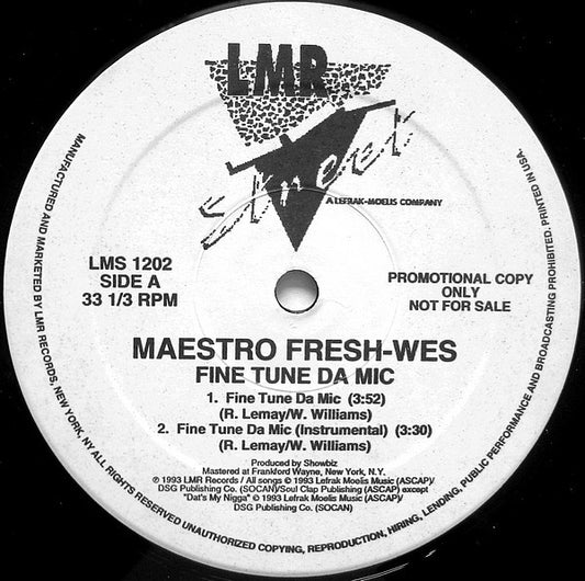 Maestro Fresh-Wes - Fine Tune Da Mic [12 Inch Single] [Second Hand]