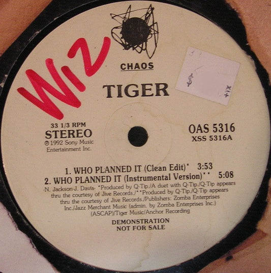 Tiger - Windscreen / Who Planned It [12 Inch Single] [Second Hand]