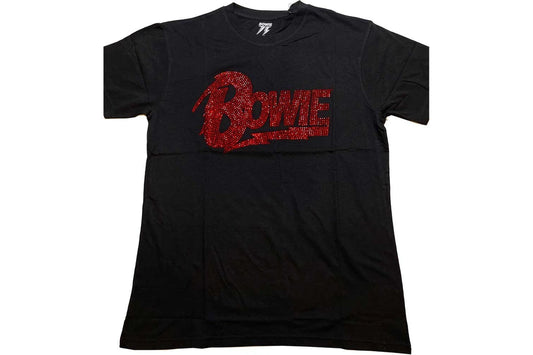 Bowie, David - Logo Diamante (Black) Large [T-Shirt]