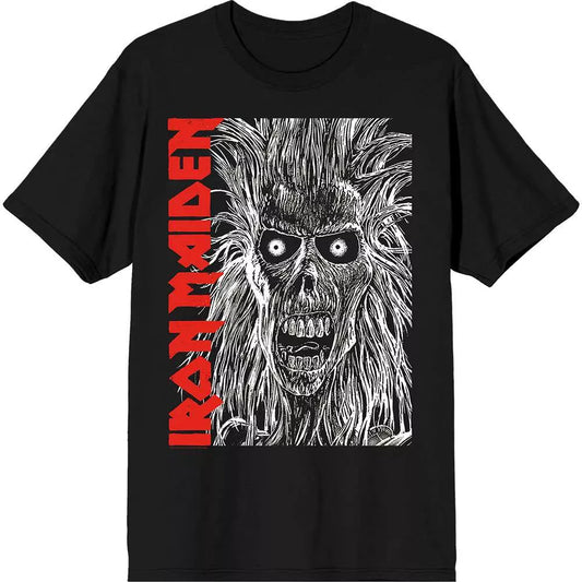 Iron Maiden - Eponymous Face Red (Black) Large [T-Shirt]