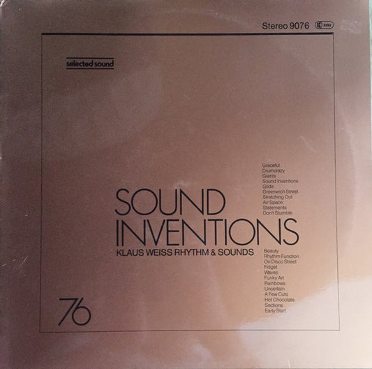 Weiss, Klaus Rhythm and Sounds - Sound Inventions [Vinyl]