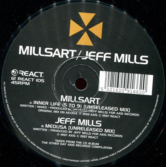 Millsart/ Jeff Mills - Inner Life (5 To 9) [unreleased Mix]/Med [12 Inch Single] [Second Hand]