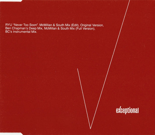 Ryu - Never Too Soon [12 Inch Single]