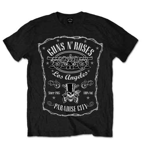 Guns N' Roses - Paradise City Label (Black) Medium [T-Shirt]