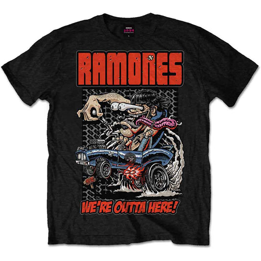 Ramones - Outta Here (Black) Xl [T-Shirt]