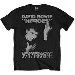Bowie, David - Heroes Earls Court (Black) XL [T-Shirt]