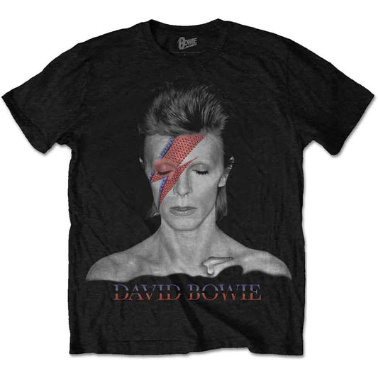 Bowie, David - Aladdin Sane (Black) Large [T-Shirt]
