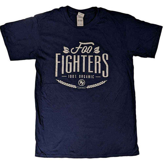 Foo Fighters - 100% Organic (Navy) Small [T-Shirt]