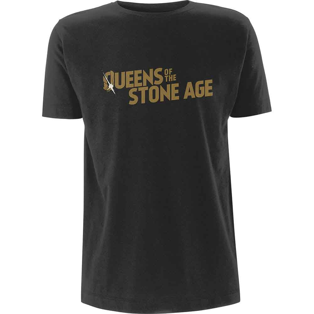 Queens Of The Stone Age - Metallic Text Logo (Grey) Large [T-Shirt]
