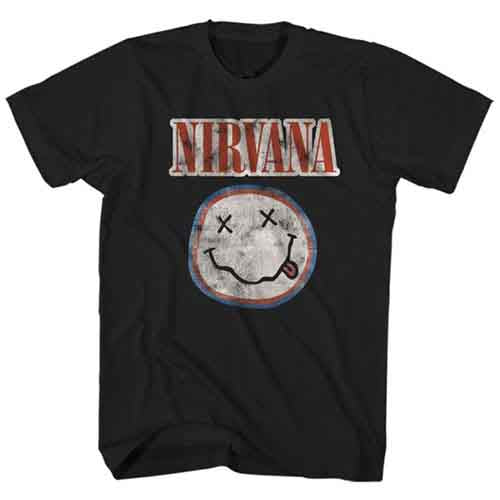 Nirvana - Distressed Logo (Black) Large [T-Shirt]