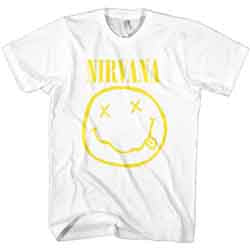 Nirvana - Yellow Happy Face (White) Small [T-Shirt]