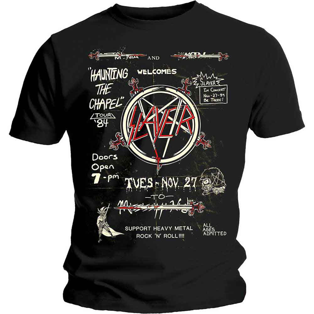 Slayer - Haunting 84 Flier (Black) Medium [T-Shirt]