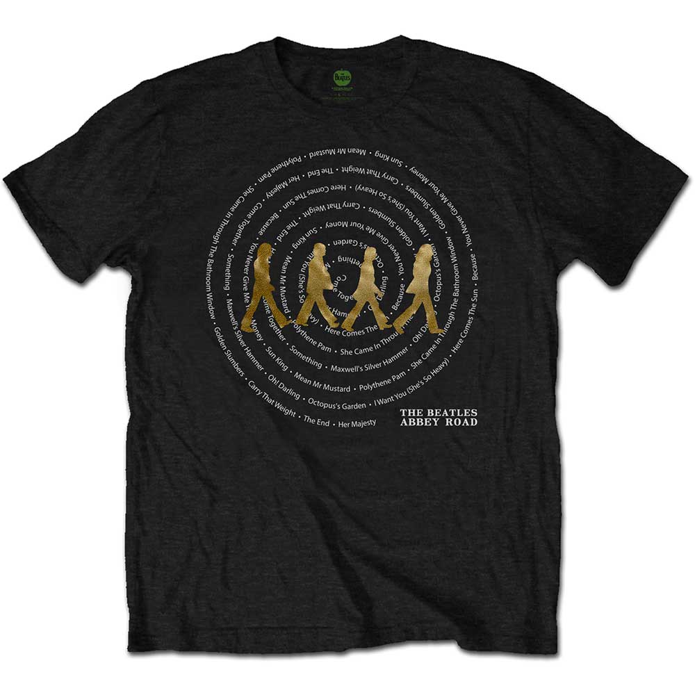 Beatles - Abbey Road Songs Swirl (Black) Small [T-Shirt]