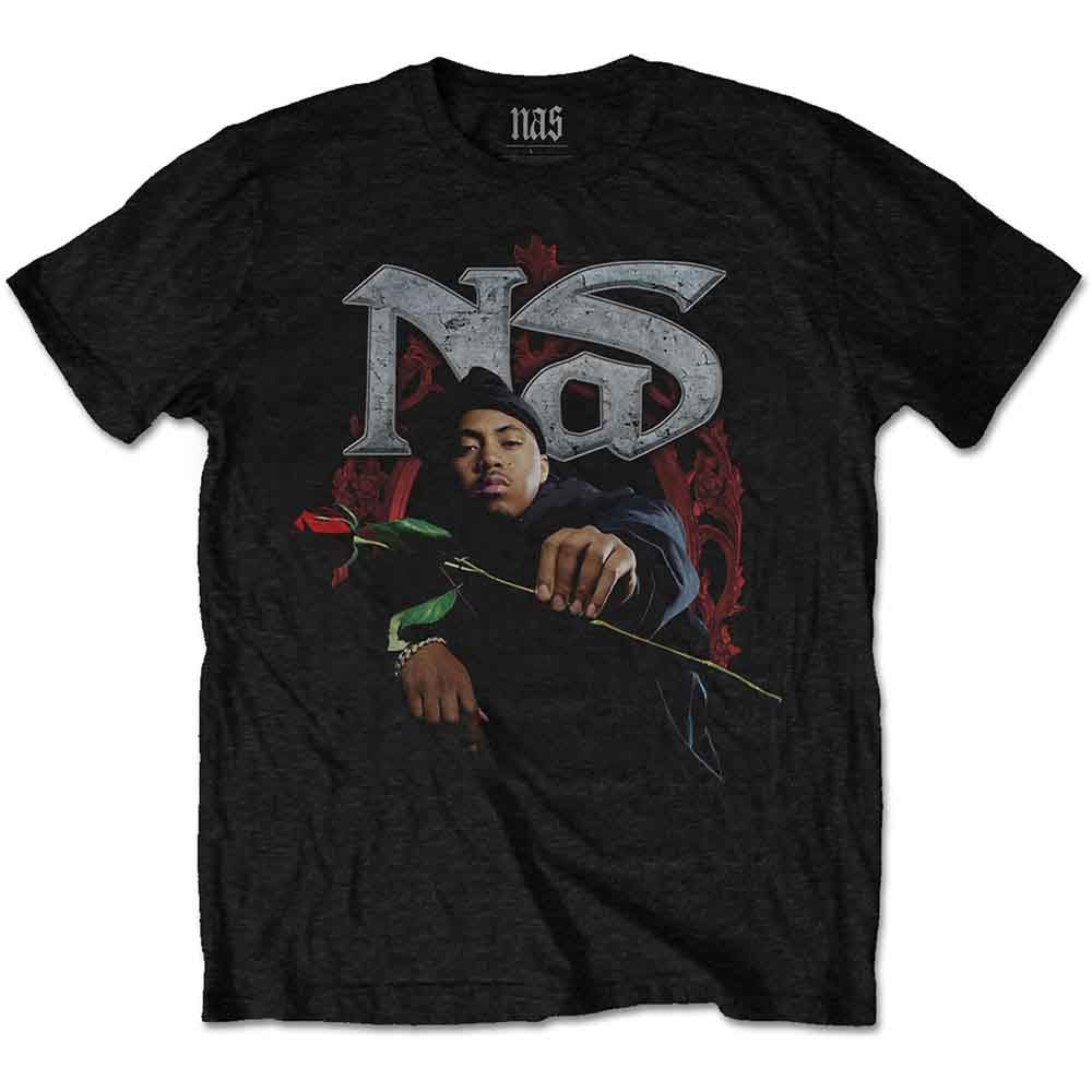 Nas - Red Rose (Black) Xxl [T-Shirt]