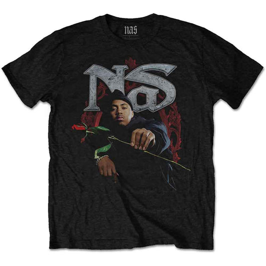 Nas - Red Rose (Black) Xxl [T-Shirt]