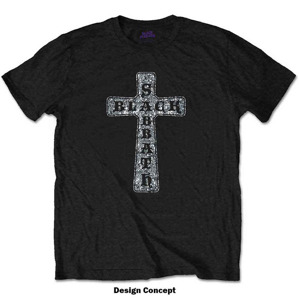 Black Sabbath - Cross Diamante (Black) Small [T-Shirt]