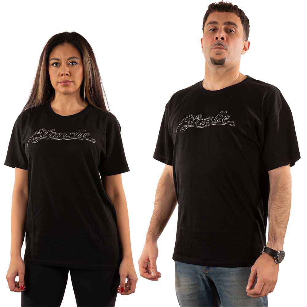 Blondie - Logo Diamante (Black) Xl [T-Shirt] – Rocking Horse Records