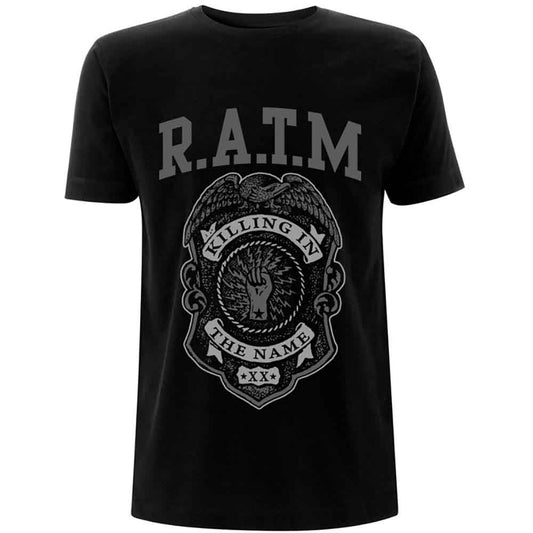 Rage Against The Machine - Grey Police Badge (Black) Small [T-Shirt]