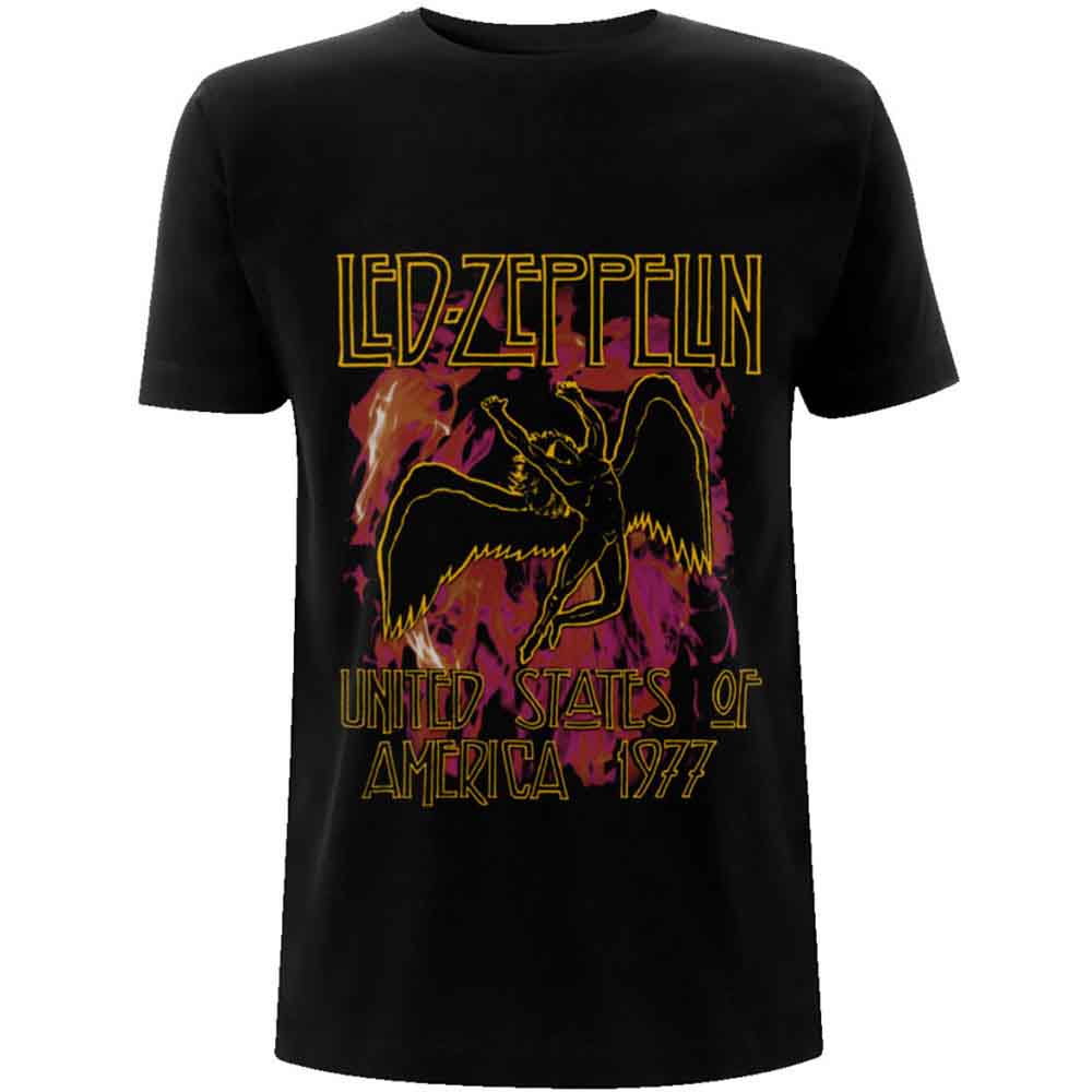 Led Zeppelin - Black Flames (Black) Xl [T-Shirt]