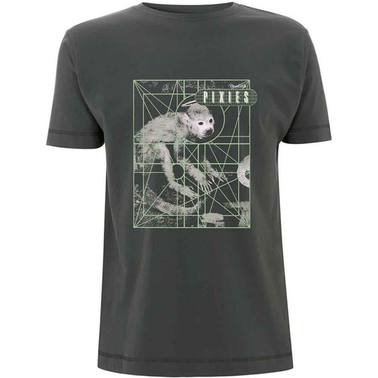 Pixies - Monkey Grid (Charcoal) Large [T-Shirt]