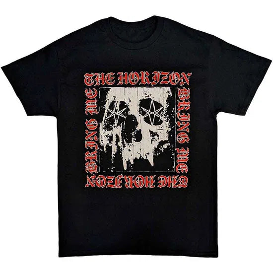 Bring Me The Horizon - Metal Logo Skull (Black) Small [T-Shirt]