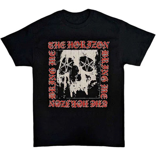Bring Me The Horizon - Metal Logo Skull (Black) Small [T-Shirt]