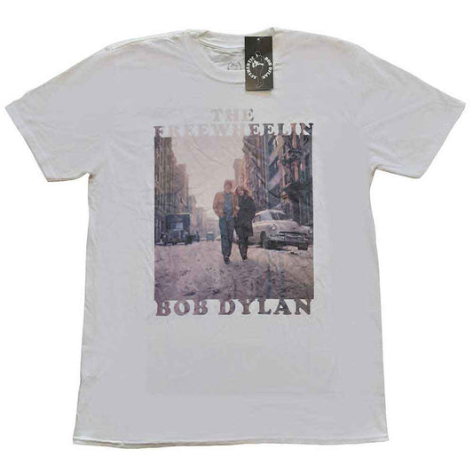 Dylan, Bob - Freewheelin' (White) Large [T-Shirt]