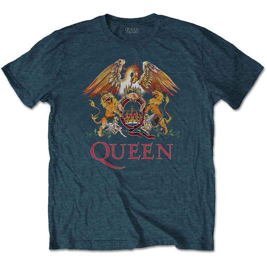 Queen - Classic Crest (Denim Blue) Xl [T-Shirt]