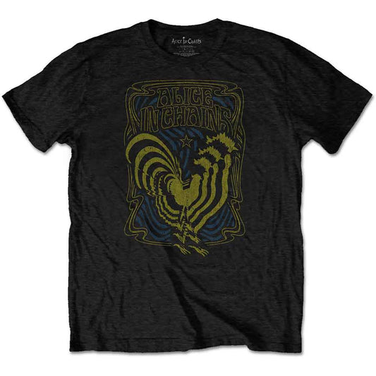 Alice In Chains - Psychedelic Rooster (Black) Medium [T-Shirt]