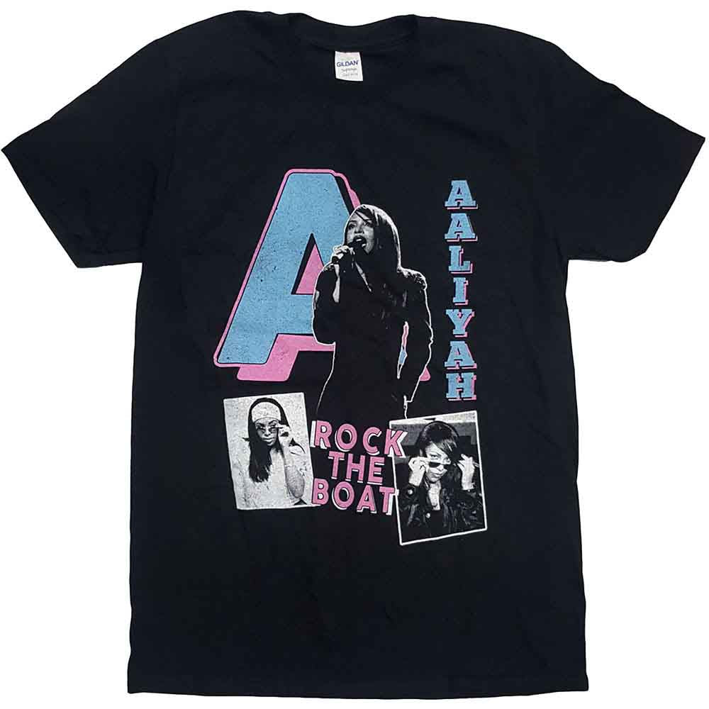 Aaliyah - Rock The Boat (Black) Large [T-Shirt]