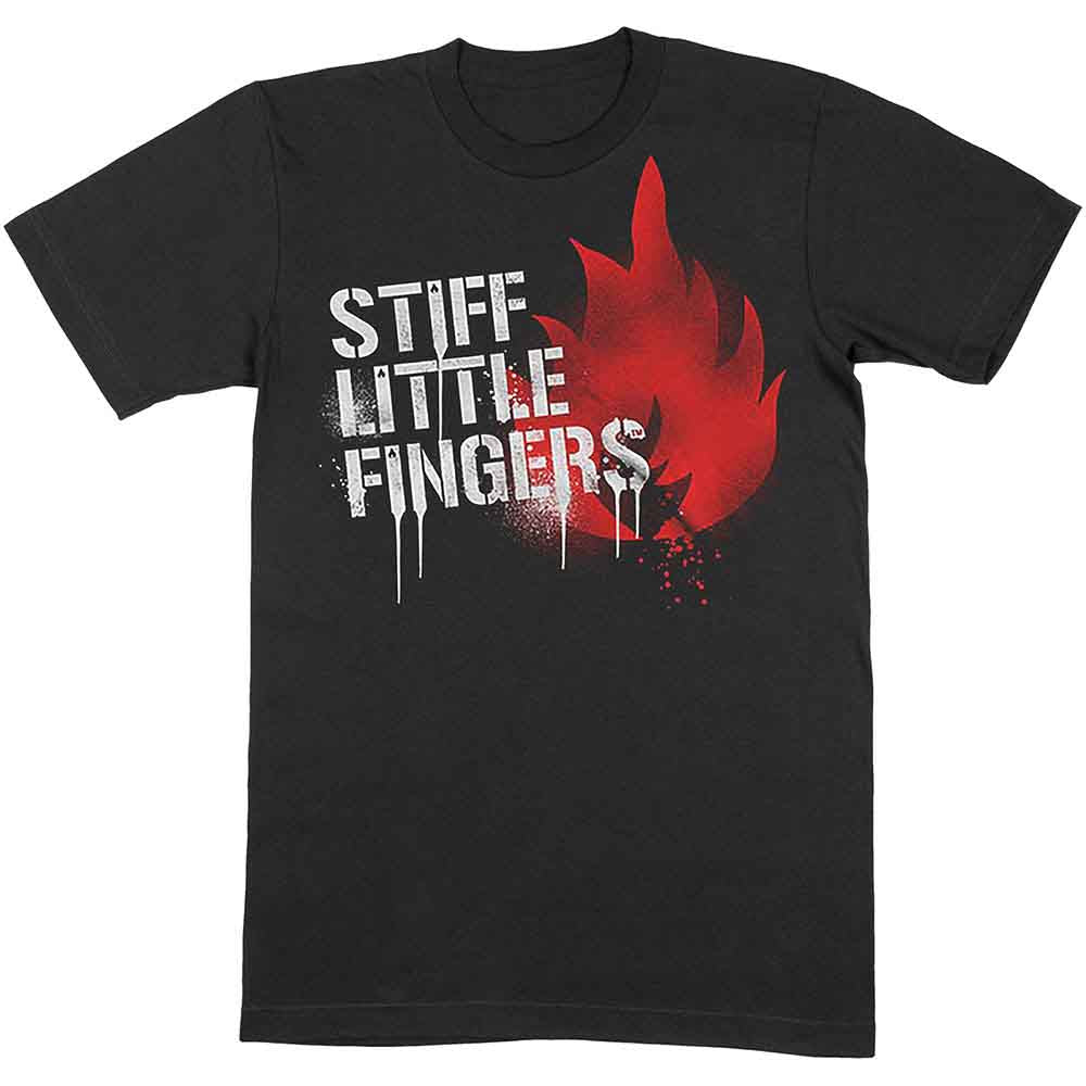 Stiff Little Fingers - Graffiti Logo (Black) Small [T-Shirt]