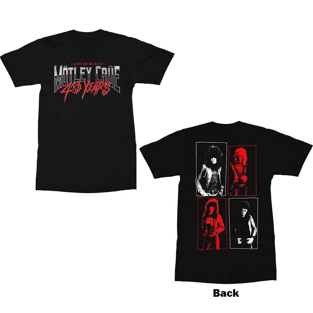 Motley Crue - 40 Years FandE (Black) Xl [T-Shirt]