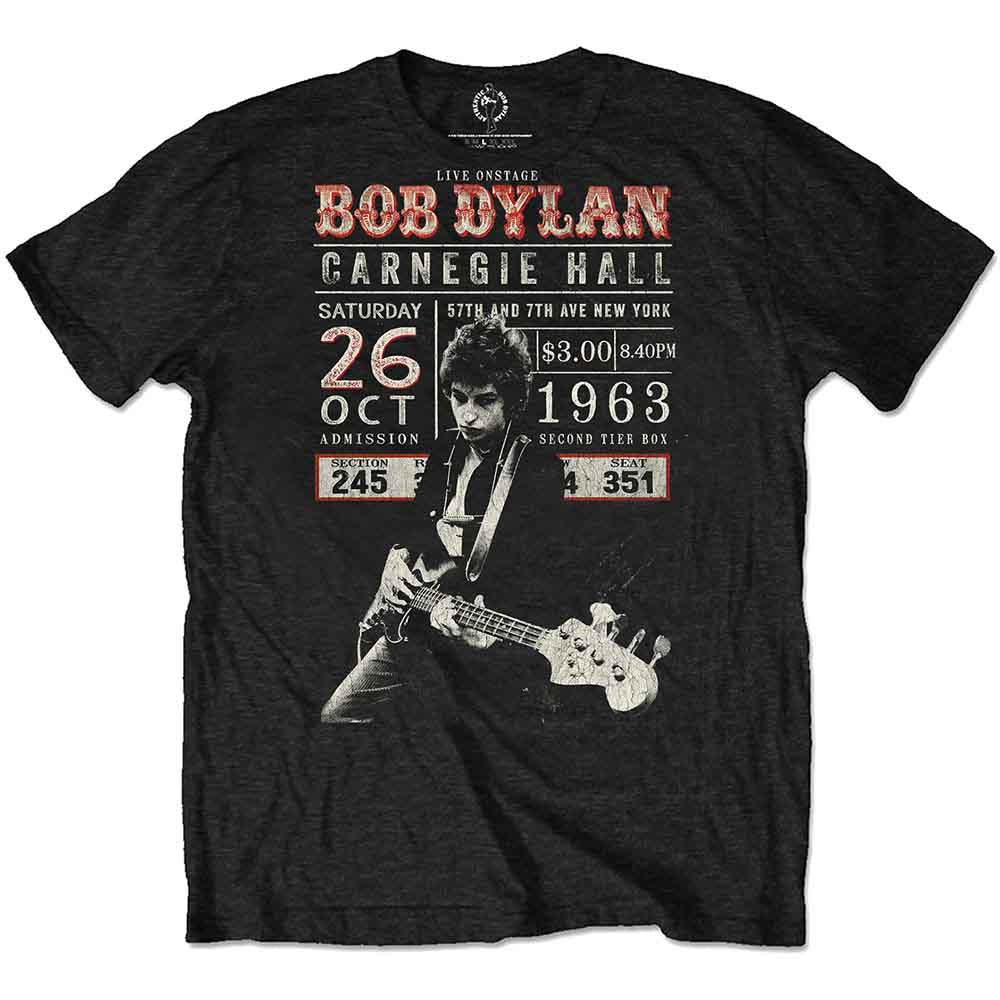 Dylan, Bob - Carnegie Hall '63 (Black) Small [T-Shirt]