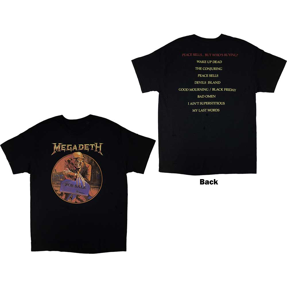 Megadeth - Peace Sells... Tracklist (Black) Medium [T-Shirt]