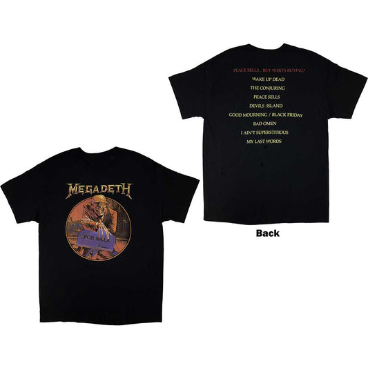 Megadeth - Peace Sells... Tracklist (Black) XL [T-Shirt]