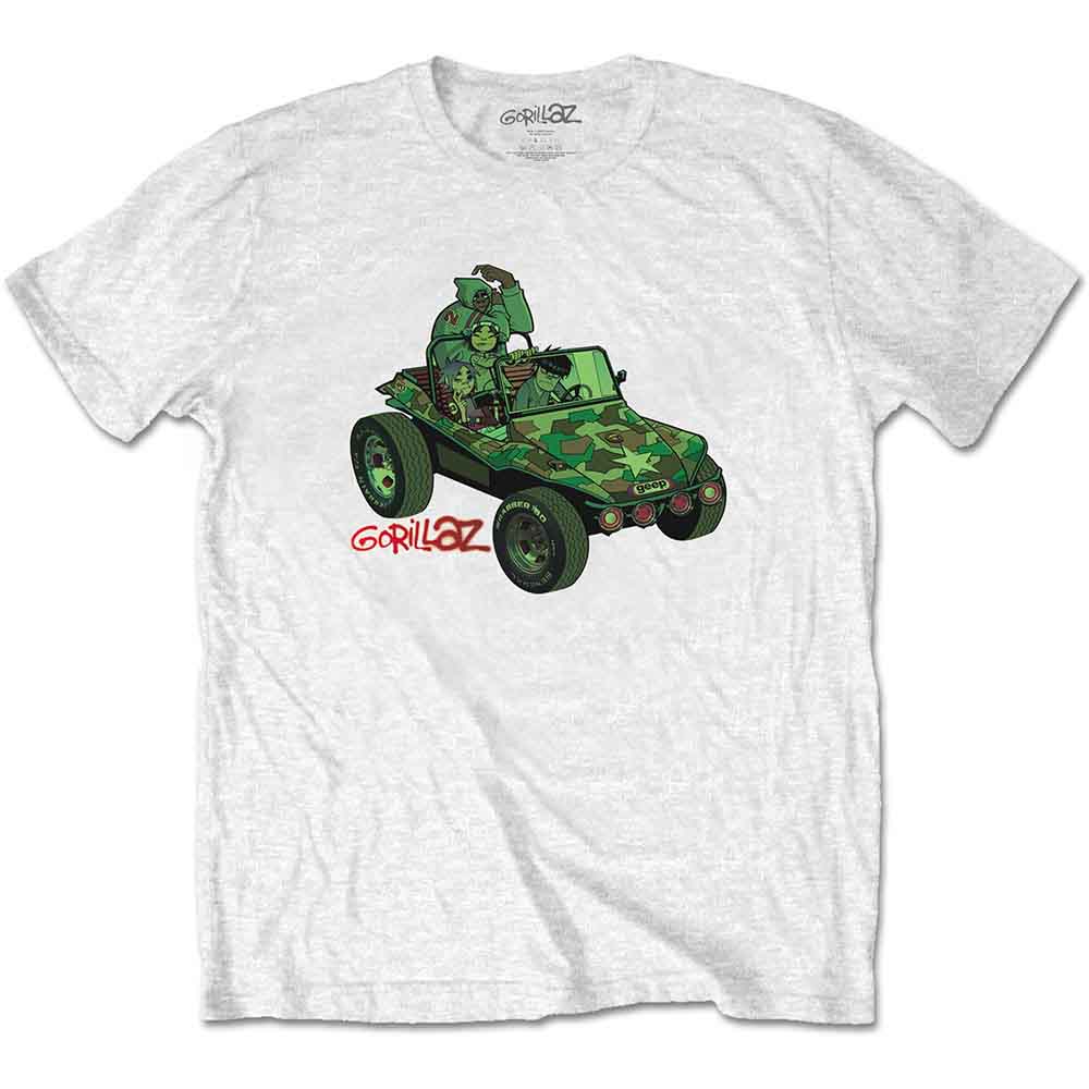 Gorillaz - Green Jeep (White) Small [T-Shirt]