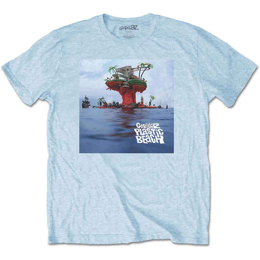 Gorillaz - Plastic Beach (Light Blue) Large [T-Shirt]