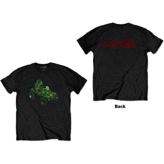 Gorillaz - Group Green Jeep (Black) Large [T-Shirt]