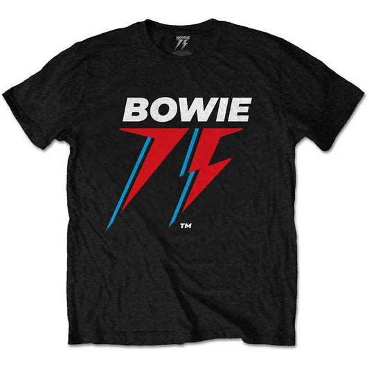 Bowie, David - 75TH Logo (Black) XL [T-Shirt]