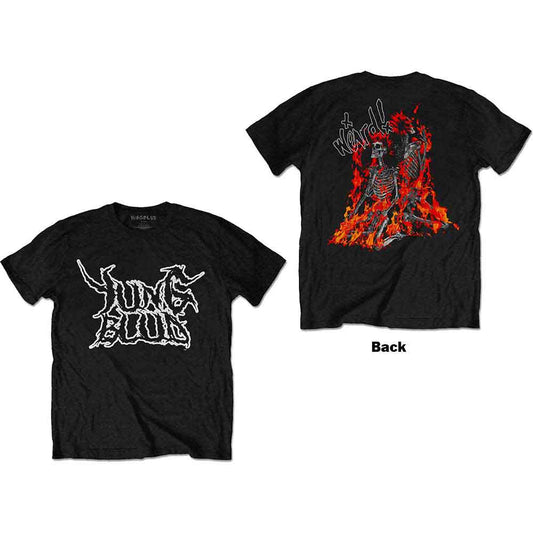 Yungblud - Weird Flaming Skeletons (Black) Large [T-Shirt]