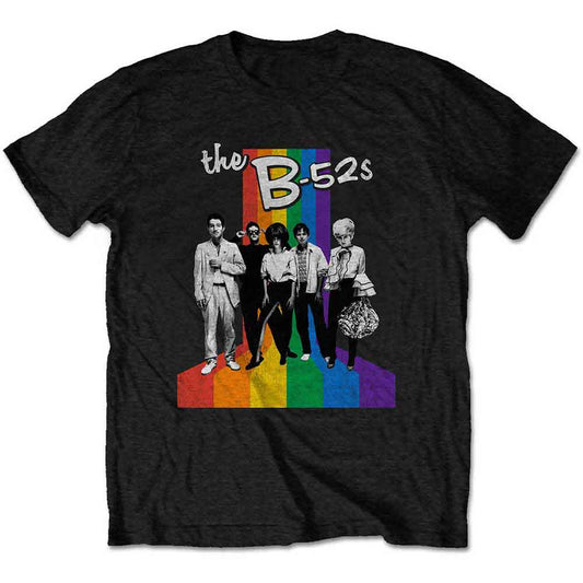 B-52'S - Rainbow Stripes (Black) Large [T-Shirt]