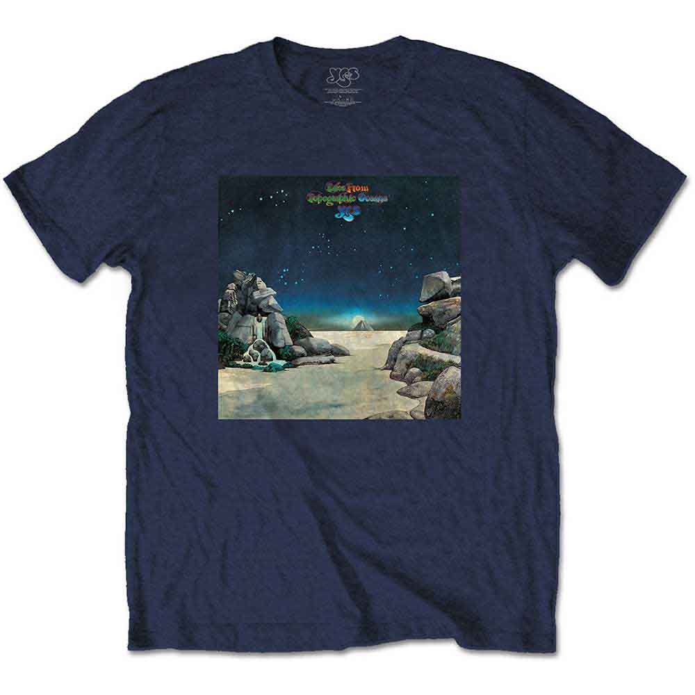 Yes - Topographic Oceans (Navy) Small [T-Shirt]